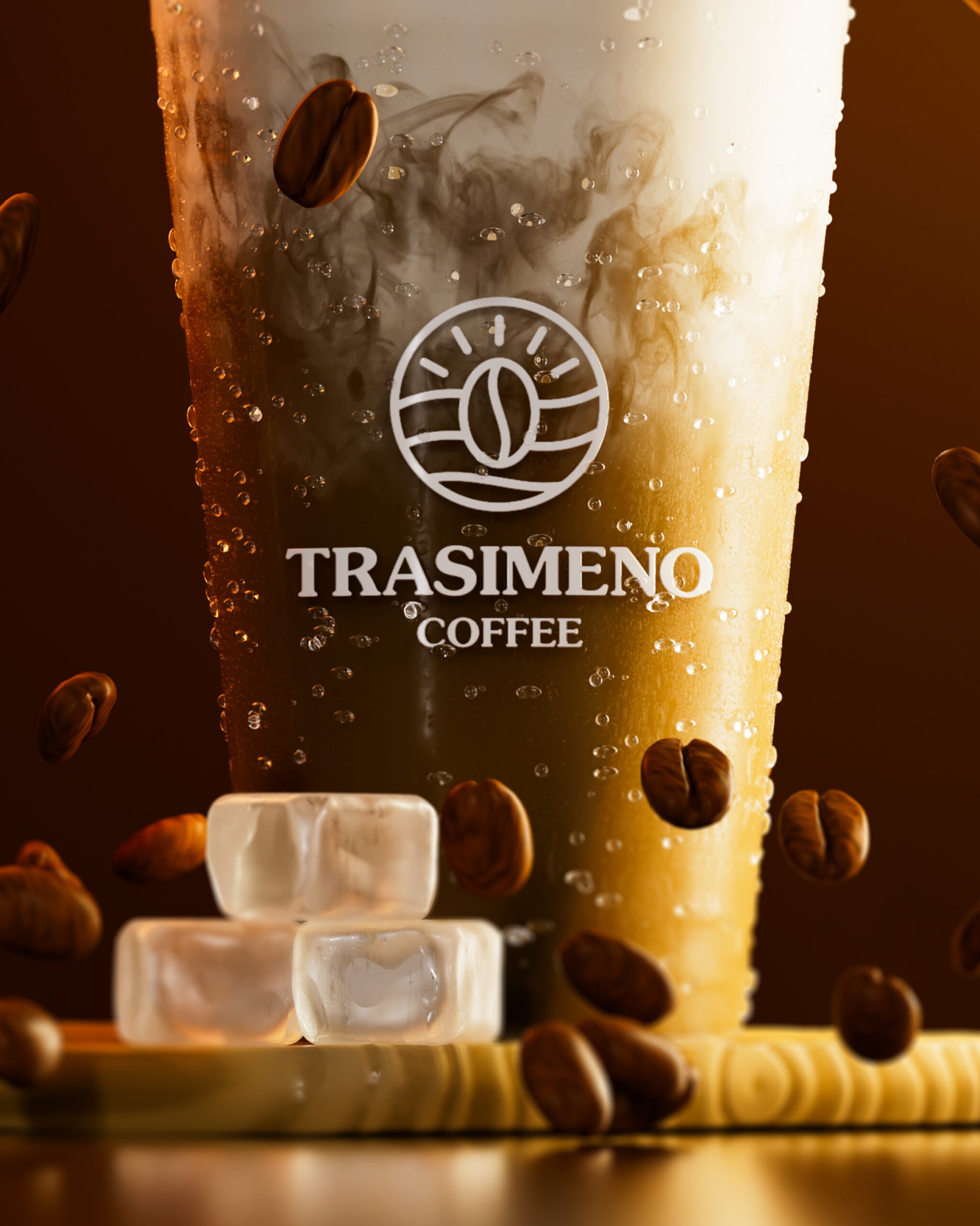 Trasimeno Coffee: High-End 3D Product Visualization & Beverage Branding. — image 1